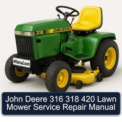 John Deere 316 318 420 Lawn Mower Service Repair Workshop Manual PDF