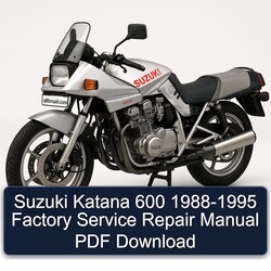 1988-1995 Suzuki Katana Models 600 Service Repair Workshop Manual PDF