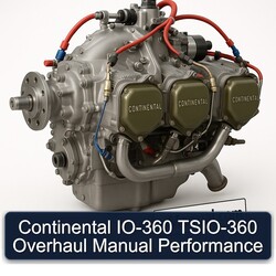Continental IO 360 Series IO-360 TSIO-360 Performance Service Repair Workshop Manual PDF