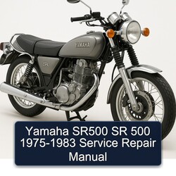 1975-1983 Yamaha SR Models SR500 500 Service Repair Workshop Manual PDF