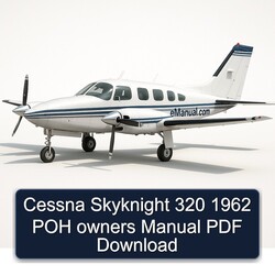 1962 Cessna Skyknight 320 POH Owners Owner's Manual PDF