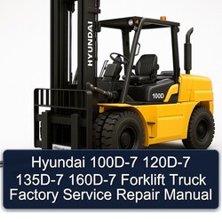 Hyundai 100D-7 120D-7 135D-7 160D-7 Forklift Truck Service Repair Workshop Manual PDF