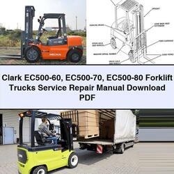 Clark EC500-60 EC500-70 EC500-80 Forklift Trucks Service Repair Workshop Manual PDF