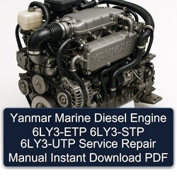 Manual de Reparación del Motor Diésel Marino Yanmar 6LY3-ETP, 6LY3-STP, 6LY3-UTP (Descarga Instantánea PDF)