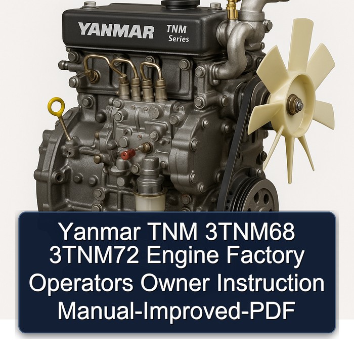 Yanmar TNM Series 3tnm68 3tnm72 Engine Operators Owner Instruction -improved Service Repair Workshop Manual PDF