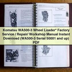 Komatsu WA500-3 Wheel Loader / (wa500-3 Serial 50001 Up) Service Repair Workshop Manual PDF