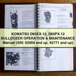 Komatsu D65EX-12 D65PX-12 Bulldozer Operation (s/n: 62959 Up 62771 Up) Service Repair Workshop Manual PDF