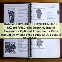 Kobelco Sk235sr-1e Sk235srnlc-1e Sk235srnlc-1es Hydraulic Excavators Optional Attachments Parts Catalog PDF