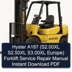 Hyster A187 (s2.00xl S2.50xl S3.00xl Europe) Forklift Service Repair Workshop Manual PDF