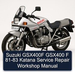 1981-1983 Suzuki Katana Models GSX400F GSX400 F Service Repair Workshop Manual PDF