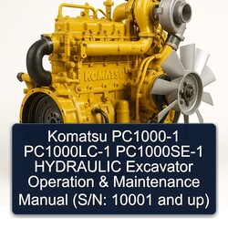 Komatsu Pc1000-1 Pc1000lc-1 Pc1000se-1 Hydraulic Excavator Operation (s/n: 10001 Up) Service Repair Workshop Manual PDF