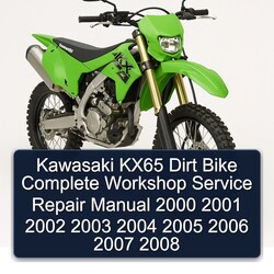 2000-2008 Kawasaki KX Series KX65 Dirt Bike Service Repair Workshop Manual PDF