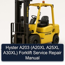 Hyster A203 (a20xl A25XL A30xl) Forklift Service Repair Workshop Manual PDF