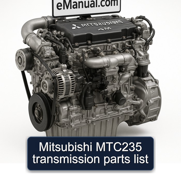 Mitsubishi 4 M Series MTC235 Transmission Parts Catalog PDF