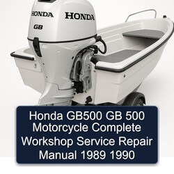 1989-1990 Honda GB500 GB 500 Motorcycle Service Repair Workshop Manual PDF