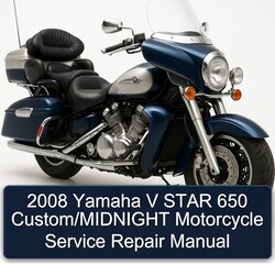 2008 Yamaha V Star 650 Custom/midnight Motorcycle Service Repair Workshop Manual PDF