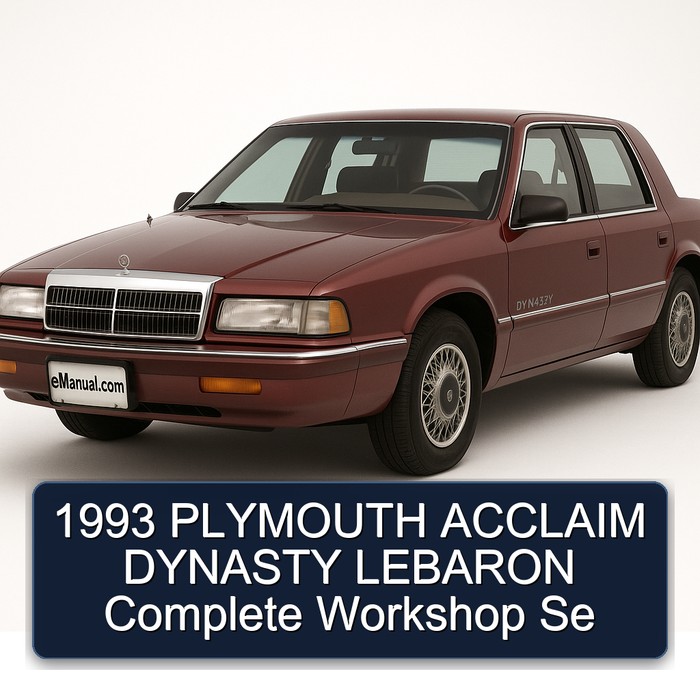 1993 Chrysler Dynasty Plymouth Acclaim Lebaron SE Service Repair Workshop Manual PDF