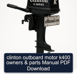 Clinton Outboard Motor K400 Owners Parts Catalog PDF