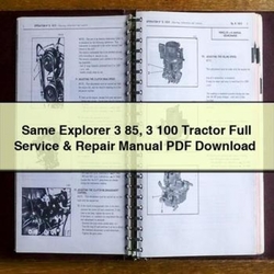 Same Explorer 3 85 100 Tractor Service Repair Workshop Manual PDF