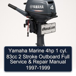 1997-1999 Yamaha Marine 4HP 1 Cyl. 83CC 2 Stroke Outboard Service Repair Workshop Manual PDF