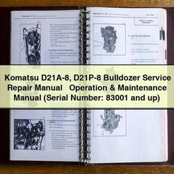 Komatsu D21A-8 D21P-8 Bulldozer Operation (serial Number: 83001 Up) Service Repair Workshop Manual PDF