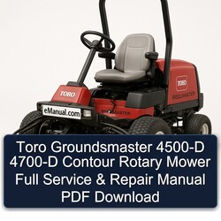 Toro Groundsmaster 4500-D 4700-D Contour Rotary Mower Service Repair Workshop Manual PDF