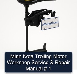 Minn Kota Trolling Motor Service Repair Workshop Manual PDF