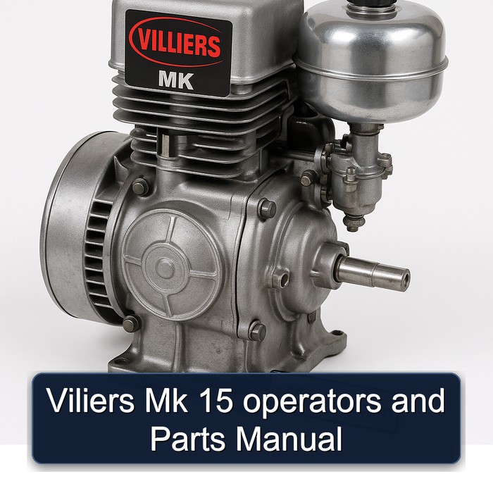 Villiers MK Series Viliers 15 Operators Parts Catalog PDF
