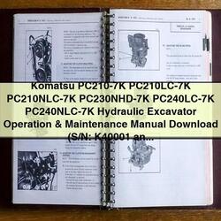 2003-2009 Komatsu PC210-7K Pc210lc-7k Pc210nlc-7k Pc230nhd-7k Pc240lc-7k Pc240nlc-7k Hydraulic Excavator Operation Service Repair Workshop Manual PDF