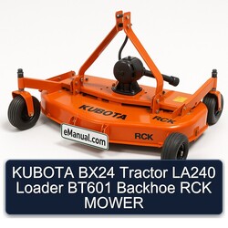 KUBOTA BX24 Tractor LA240 Loader BT601 Backhoe RCK MOWER