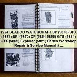 1994 Seadoo Watercraft Sp, Spx, Spi, Xp, Gts, Gtx, Explorer Series Service Repair Workshop Manual PDF