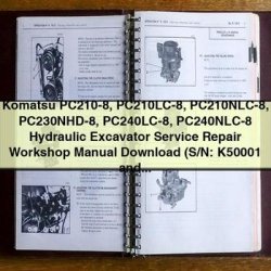 Komatsu PC210-8 Pc240nlc-8 Hydraulic Excavator (s/n: K50001 Up) Service Repair Workshop Manual PDF