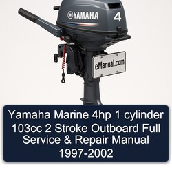 1997-2002 Yamaha Marine 4HP 1 Cylinder 103CC 2 Stroke Outboard Service Repair Workshop Manual PDF