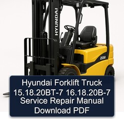 Hyundai Forklift Truck 15.18.20bt-7 16.18.20b-7 Service Repair Workshop Manual PDF
