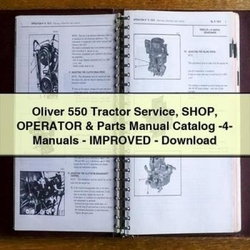 Oliver 550 Tractor Shop Operator -4- - Improved Parts Catalog PDF