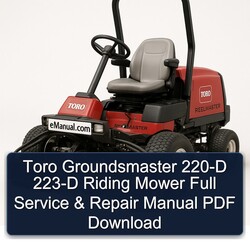 Toro Groundsmaster 220-D 223-D Riding Mower Service Repair Workshop Manual PDF