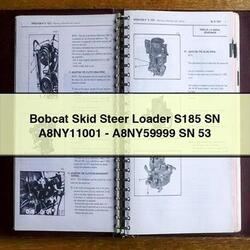 Bobcat Skid Steer Loader S185 SN A8NY11001-A8NY59999 SN 53