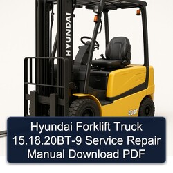 Hyundai Forklift Truck 15.18.20bt-9 Service Repair Workshop Manual PDF