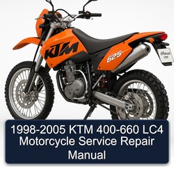 1998-2005 KTM 400 660 LC4 Motorcycle Service Repair Workshop Manual PDF