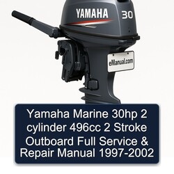 1997-2002 Yamaha Marine 30HP 2 Cylinder 496CC Stroke Outboard Service Repair Workshop Manual PDF