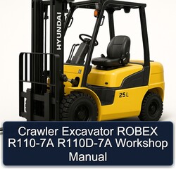 Crawler Excavator Robex R110-7A R110D-7A Service Repair Workshop Manual PDF