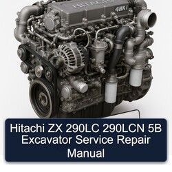Hitachi ZX 290LC 290LCN 5B Excavator Service Repair Workshop Manual PDF