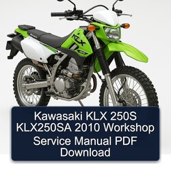 2010 Kawasaki KLX Series 250S KLX250SA Service Repair Workshop Manual PDF