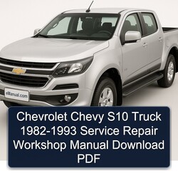 1982-1993 Chevrolet S10 Chevy Truck Service Repair Workshop Manual PDF