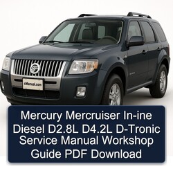 Mercury Mercruiser -ine Diesel D2.8l D4.2l D-tronic Service Repair Workshop Manual PDF