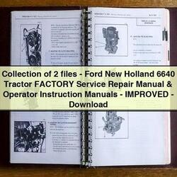Collection 2 FILES-FORD New Holland 6640 Tractor Operator Instruction -improved Service Repair Workshop Manual PDF