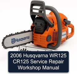 2006 Husqvarna WR125 CR125 Service Repair Workshop Manual PDF