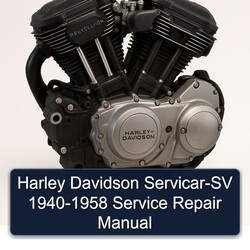 1958 Harley Davidson Servi Car Servicar-sv 1940 Service Repair Workshop Manual PDF