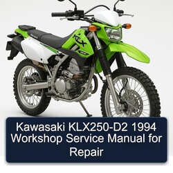 1994 Kawasaki KLX Series Klx250-d2 Service Repair Workshop Manual PDF