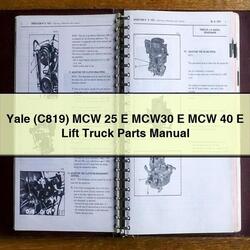 Yale (C819) MCW 25 E MCW30 40 Lift Truck Parts Catalog PDF